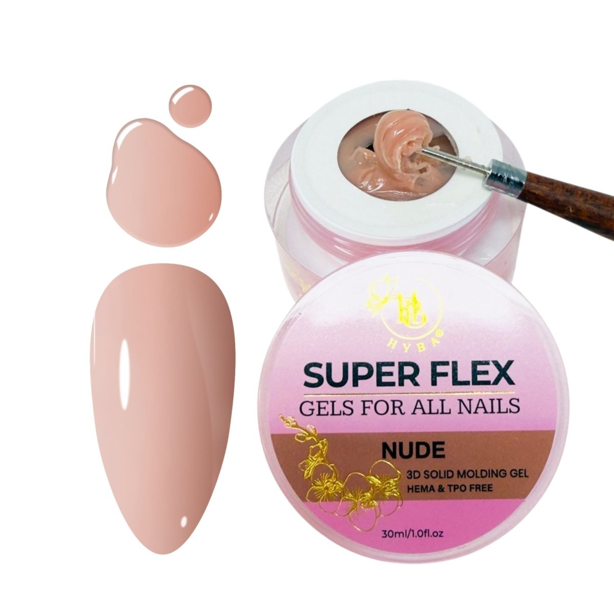 SUPER FLEX - 4 NUDE Molding Gel 30ml - HYBA BEAUTY